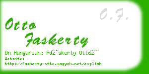 otto faskerty business card